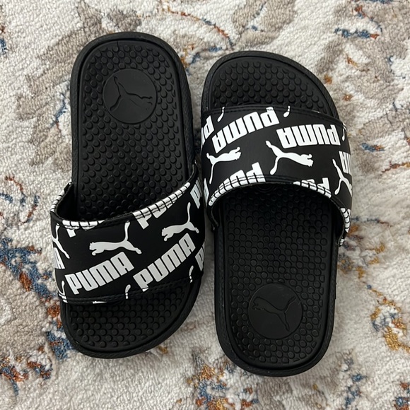 Puma Little Kid’s Slippers, Boys, Toddler/ Preschooler, Size 11, Black, NWOT - Picture 2 of 6